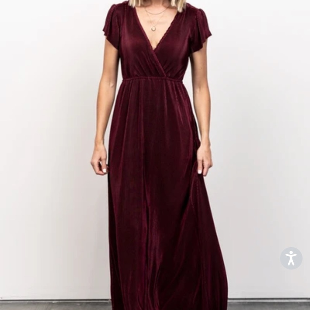 Baltic born Athena pleated dress mulberry - size M